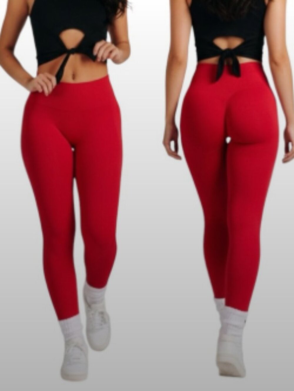 Buffbunny Collection Miracle Seamless Leggings Red XXXL High-Waisted Activewear